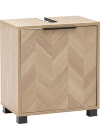 Waschbeckenunterschrank Schildmeyer "Piazza, Waschbeckenunterschrank, Made in Germany, B: 50,3 cm", braun (eiche hell), B:50,3cm H:56cm T:33cm, FSC-zertifizierter Holzwerkstoff, Schr&auml;nke, Waschbeckenunterschrank, Solide Verarbeitung - Dieses Produkt ist in Deutschland gefertigt