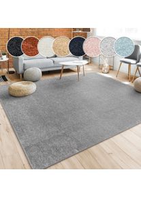 Teppich Paco Home "Porto 890", grau (anthrazit), B:120cm H:13mm L:170cm, Obermaterial: 100% Polypropylen, Teppiche, Teppich, Kurzflor, Uni-Farben, ideal im Wohnzimmer & Schlafzimmer