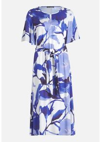 Sommerkleid Betty Barclay "Sommerkleid mit Rundhalsausschnitt", Damen, Gr. 42, EURO, blau (wei&szlig;, blau), Obermaterial: 100% Viskose CV., Kleider Sommerkleid