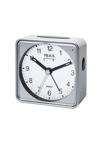 Quarzwecker FILIUS zeitdesign, silberfarben, Wecker, Quarzwecker, Wecker,Schlafzimmer,Beleuchtung,schleichende Sekunde,Weckwiederholung