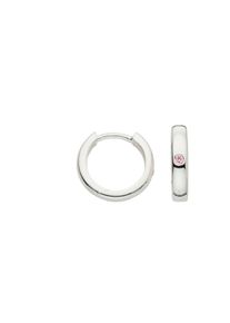 Paar Creolen Firetti "Schmuck Geschenk Silber 925 Ohrschmuck Kristall in mehreren Gr&ouml;&szlig;en" Gr. 14, rosa (silberfarben, rosa, rosa), Ohrringe, Damen, 14, Silber 925 (Sterlingsilber), Paar Creolen, mit Zirkonia (synth.)