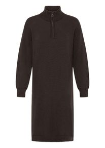 Strickkleid oxmo "Strickkleid OXFsanva", Damen, Gr. S, N-Gr, braun (chocolate torte), Obermaterial: 70% Baumwolle CO. 30% Polyester PES., Kleider Strickkleid