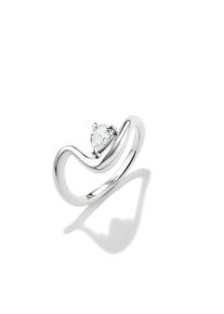 Fingerring Thomas Sabo "Fluid Elegance Ring mit Zirkoniastein" Gr. 60, silber (silberfarben, kristallwei&szlig;), Fingerringe, Damen, 60, Silber 925 (recycelt), Fingerring, mit Zirkonia (synth.)