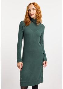 Strickkleid Ragwear "PEONA", Damen, Gr. XS (34), N-Gr, Langarm, Feinstrick, gr&uuml;n (pine gr&uuml;n), Feinstrick, Obermaterial: 75% Viskose, 22% Polyester, 3% Elasthan, unifarben, figurbetont knielang, Rundhals, Kleider Strickkleid, Label-Applikation am Saum f&uuml;r den unverkennbaren Ragwear-Look