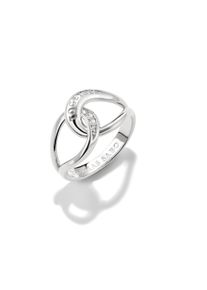 Fingerring Thomas Sabo "Together Ring Silber" Gr. 52, silber (silberfarben, kristallwei&szlig;), Fingerringe, Damen, 52, Silber 925 (recycelt), Fingerring, mit Zirkonia (synth.)
