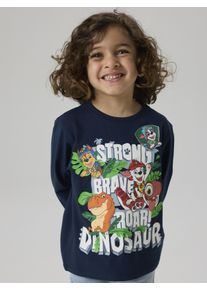 T-Shirt name it "NMMJIK PAW LS NREG TOP BOX NOOS CPLGM", Jungen, Gr. 98, blau (navy blazer), Jersey, Obermaterial: 95% Baumwolle, 5% Elasthan, bedruckt, regular fit normal, Rundhals, Shirts T-Shirt, Baumwollmischung, regular fit