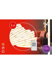 Briloner Leuchten LED Stripe "LED COB Stripe", wei&szlig;, Kabell&auml;nge 1,5m x Gesamtl&auml;nge 5m, Lichterketten, 5 m, Wohnzimmer, Schlafzimmer, Flur, LED Stripe