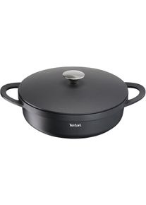 Servierpfanne Tefal "Trattoria Schmorpfanne 28 cm hoher Rand, Pfanne Induktion", schwarz, H:12,5cm &Oslash;:28cm, Pfannen, Servierpfanne, Antihaftversiegelung, mit Deckel, f&uuml;r alle Herdarten geeignet