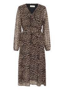 Midikleid Cream "Damen Kleid CRYuna", Damen, Gr. 36, N-Gr, beige (natrual animal spots), Obermaterial: 100% Polyester PES., Kleider Midikleid