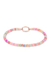 Charm-Armband Tamaris "Schmuck Geschenk Edelstahl Armkette All About Beads", gold (ros&eacute;goldfarben, gr&uuml;n, beige, pink, ros&eacute;, hellblau, gr&uuml;n, beige, pink, ros&eacute;, hellblau), Armb&auml;nder, Damen, 18,5cm, Edelstahl, Charm-Armband, mit Naturstein