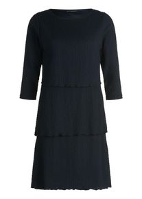 Midikleid Betty Barclay "Stufenkleid mit 3/4 Arm", Damen, Gr. 44, EURO, blau (dunkelblau), Obermaterial: 95% Polyester PES. 5% Elasthan EL., Kleider Midikleid