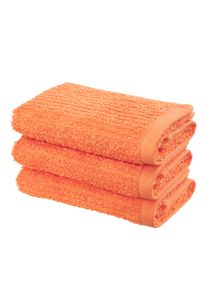 Gaestehandtuecher OTTO HOME "Riva, 30x50, Premium Handt&uuml;cher, 500 gr/m&sup2;", wei&szlig; (orange), B:30cm L:50cm, Webfrottier, Obermaterial: 100% Baumwolle, Handt&uuml;cher, Gaestehandtuecher, Hoch-Tief-Struktur, Streifen, weich, 5 Jahre Garantie
