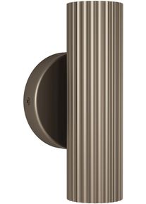 Eglo Wandleuchte "PORTILLO Wandlampe - Alu, Stahl - GU10 - 2X5W - IP20", braun (bronze), 2, H: 20cm, 1 Stk., Leuchten, Wandstrahler, Wandspot, Wohnzimmer, Flur, L10,5 x H20 x AL8,5 cm, Wandleuchte