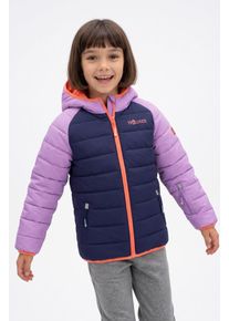 Winterjacke Trollkids "KIDS HAFJELL SNOW JACKET PRO", M&auml;dchen, Gr. 110, deep violet, light violet, coral pink, Web, Obermaterial: 100% Polyester. Futter: 100% Polyester. Wattierung: 100% Polyester, normal, hoch geschlossener Ausschnitt, Raglan&auml;rmel eingefasste Kante, Jacken Winterjacke, sportliche Winterjacke, aus Polyester, mit Kapuze, winddicht