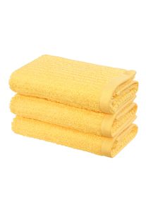Gaestehandtuecher OTTO HOME "Riva, 30x50, Premium Handt&uuml;cher, 500 gr/m&sup2;", wei&szlig; (gelb), B:30cm L:50cm, Webfrottier, Obermaterial: 100% Baumwolle, Handt&uuml;cher, Gaestehandtuecher, Hoch-Tief-Struktur, Streifen, weich, 5 Jahre Garantie