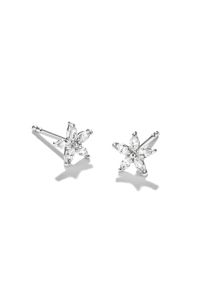 Paar Ohrstecker Thomas Sabo "Blumen-Design Ohrstecker", silber (silberfarben, wei&szlig;, wei&szlig;), Ohrringe, Damen, Silber 925 (recycelt), Paar Ohrstecker, mit Zirkonia (synth.)