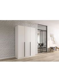 Dreht&uuml;renschrank OTTO HOME "Kleiderschrank Schrank Garderobe AGORDO Schlafzimmer", wei&szlig; (alpinwei&szlig;), B:136cm H:210cm T:54cm, Holzwerkstoff, Schr&auml;nke, Dreht&uuml;renschrank, durchdachte Innenausstattung, in 8 Breiten und 2 H&ouml;hen MADE IN GERMANY, Topseller