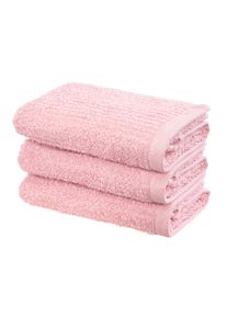 Gaestehandtuecher OTTO HOME "Riva, 30x50, Premium Handt&uuml;cher, 500 gr/m&sup2;", wei&szlig; (ros&eacute;), B:30cm L:50cm, Webfrottier, Obermaterial: 100% Baumwolle, Handt&uuml;cher, Gaestehandtuecher, Hoch-Tief-Struktur, Streifen, weich, 5 Jahre Garantie