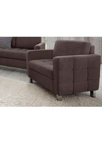 Sit & More Sessel SIT & MORE "Pablo, B: 77 cm, Sitzh&ouml;he: 43 cm", braun (dunkelbraun), B:77cm H:78cm T:78cm, Luxus-Microfaser ALTARA NUBUCK (100% Polyester);Kunstleder SOFTLUX;Luxus-Microfaser (90% Polyester; 10% Polyamid), Sessel, Sessel, Cocktailsessel, frei stellbar, mit Armlehnen, bequem