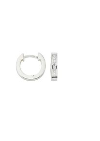 Paar Creolen Firetti "Schmuck Geschenk Silber 925 Ohrschmuck Kristallverlauf mehrere Gr&ouml;&szlig;en" Gr. 12, silber (silberfarben, kristallwei&szlig;, kristallwei&szlig;), Ohrringe, Damen, 12, Silber 925 (Sterlingsilber), Paar Creolen, mit Zirkonia (synth.)