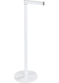 Toilettenpapierhalter Wenko, wei&szlig;, B:21cm H:55cm L:17cm, Stahl, Toilettenpapierhalter, Toilettenpapierhalter, 2 in 1, mit Ersatzrollenhalter, H&ouml;he: 55 cm