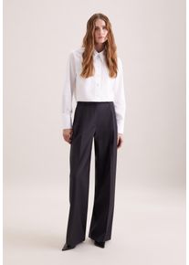 Stoffhose Seidensticker, Damen, Gr. 42, Normalgr&ouml;&szlig;en, schwarz (navy), 52% Wolle, 44% Polyester, 4% Elasthan, unifarben, Hosen Stoffhose