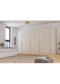 Dreht&uuml;renschrank OTTO HOME "Kleiderschrank Schrank Garderobe AGORDO Schlafzimmer", beige (beige (champagner)), B:360cm H:210cm T:54cm, Holzwerkstoff, Schr&auml;nke, Dreht&uuml;renschrank, durchdachte Innenausstattung, in 8 Breiten und 2 H&ouml;hen MADE IN GERMANY