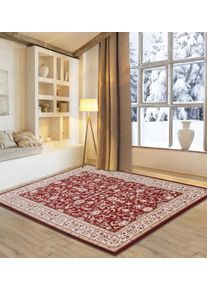 Wollteppich OTTO HOME "Oriental D2", rot, B:133cm H:10mm L:190cm, Schurwolle, Teppiche, Wollteppich, reine Wolle, Orient-Optik, Wohnzimmer