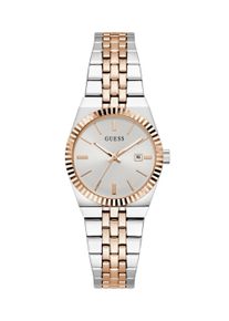 Quarzuhr Guess "VERA", rosa (silberfarben, schwarz, schwarz), Armbanduhren, Damen, silberfarben-ros&eacute;goldfarben, Quarzuhr, Armbanduhr, Damenuhr, Edelstahlarmband, analog, Tag