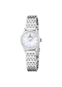 Quarzuhr Festina "Mademoiselle", silber (silberfarben, perlmuttfarben, perlmuttfarben), Armbanduhren, Damen, silberfarben, Quarzuhr, Armbanduhr, Damenuhr, Edelstahlarmband, analog