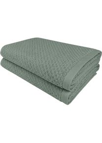 Saunatuch OTTO HOME "Corrin, 2 Premium Saunat&uuml;cher, 90x180cm", mint, B:90cm L:180cm, Frottier, Obermaterial: 100% Baumwolle, Handt&uuml;cher, Saunatuch, 100% Baumwolle, 500 gr/m&sup2;, mit Struktur, weich, 5 Jahre Garantie