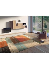 Teppich OCI DIE TEPPICHMARKE "CASTLE MODENA, auch als L&auml;ufer erh&auml;ltlich", orange (terra), B:120cm H:20mm L:170cm, Polypropylen (PP), Teppiche, Teppich, dichter Fris&eacute; Kurzflor, kariert, Wohnzimmer, Schlafzimmer