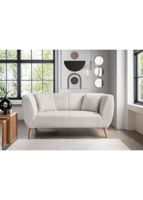 2-Sitzer Home Affaire "Colori modern und bequem, schmale Armlehnen, tolle Detailverarbeitung", wei&szlig;, B:172cm H:83cm T:88cm, 100% Polyester, Sofas, 2-Sitzer, zwei verschiedene Fu&szlig;farben w&auml;hlbar