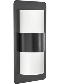 Eglo Wandleuchte "Cistierna Wandlampe, Au&szlig;enlampe aus Stahl und Kunststoff, IP44, E27", grau, 2, H: 35cm, 1 Stk., Leuchten, Wand-/Deckenleuchte - L18 x H35 x AL9 cm - anthrazit - 2X10W exkl., Wandleuchte