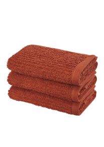 Gaestehandtuecher OTTO HOME "Riva, 30x50, Premium Handt&uuml;cher, 500 gr/m&sup2;", wei&szlig; (terra), B:30cm L:50cm, Webfrottier, Obermaterial: 100% Baumwolle, Handt&uuml;cher, Gaestehandtuecher, Hoch-Tief-Struktur, Streifen, weich, 5 Jahre Garantie