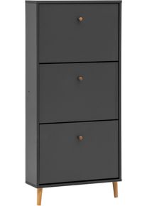 Schuhschrank Schildmeyer "Bjarne, Schuhschrank, Made in Germany, B: 60 cm", grau (anthrazit matt), B:59,8cm H:131cm T:19,5cm, FSC-zertifizierter Holzwerkstoff, Schr&auml;nke, Schuhschrank, Solide Verarbeitung - Dieses Produkt ist in Deutschland gefertigt