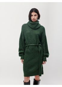 Strickkleid LEGER "Colleen, LeGer by Lena Gercke", Damen, Gr. 44, N-Gr, Langarm, Strick, gr&uuml;n (braun melange), Strick, Obermaterial: 56% Polyacryl, 44% Polyamid, unifarben, regular fit knielang, Rundhals, eingesetzt gerader Abschluss, Kleider Strickkleid, Regular fit mit Rundhalsausschnitt