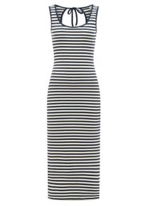 Shirtkleid Ragwear "Shirtkleid Montyca Stripes YOUMODO", Damen, Gr. L, N-Gr, blau (navy), Obermaterial: 95% Baumwolle CO. 5% Elasthan EL., Kleider Shirtkleid