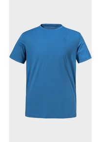Sch&ouml;ffel Funktionsshirt SCH&Ouml;FFEL "T Shirt Buchberg M", Herren, Gr. 52, blau (0840, blau), Oberstoff: 60% Baumwolle, 40% Polyester, Rundhals, Shirts Funktionsshirt