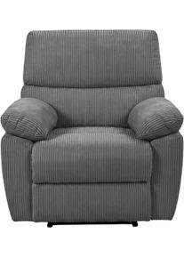 Relaxsessel Home Affaire "LANNOY, TV-Sessel, elektr. o. manuelle Relaxfunktion, USB A/C", grau (anthrazit), B:95cm H:96cm T:94cm, Sessel, Relaxsessel, Sessel mit Liegefunktion 105-150, Federkernpolsterung