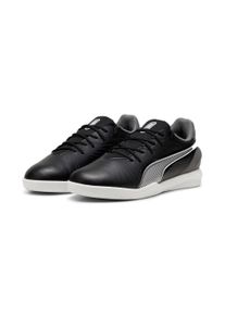 Fu&szlig;ballschuh Puma "KING MATCH IT JR", Jungen, Gr. 33, Textil, schwarz (Puma schwarz, Puma wei&szlig;, cool schwarz gray), Synthetik, Schuhe Fu&szlig;ballschuh, f&uuml;r Halle und Stra&szlig;e
