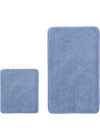 Badematte Kleine Wolke "RELAX, Badvorleger, Badezimmer Teppich", blau (azur), H:30mm, Polyacryl, Badematten, Badematte, Badteppich, meliert, rechteckig, rund & als Set erh&auml;ltlich