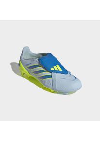 Fu&szlig;ballschuh adidas Performance "PREDATOR LEAGUE KIDS, FESTE B&Ouml;DEN, UMSCHLAGBARE ZUNGE", Kinder, Gr. 36, blau (crystal sky, ray blau, team solar gelb 2), Synthetik, Textil, Schuhe Fu&szlig;ballschuh, Au&szlig;ensohle f&uuml;r Rasen und feste B&ouml;den