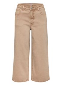 7/8-Jeans Lascana "in modischer Culotte-Form", Damen, Gr. 34, N-Gr, beige (sand), Denim/Jeans, Obermaterial: 98% Baumwolle, 2% Elasthan, unifarben, figurumspielend kn&ouml;chelfrei, Jeans 7/8-Jeans, aus Baumwoll-Denim, Straight-Leg, Sommerhose, Topseller
