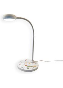 Niermann Schreibtischlampe "Kinderlampe mit Motiv "Der kleine Prinz", Kinderzimmer", wei&szlig; (wei&szlig;, bunt), 1, &Oslash; 20cm H: 43cm, 1 Stk., Leuchten, flexibel verstellbarer Leuchtenarm, Made in Germany, Schreibtischlampe