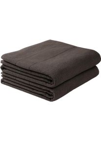 Duscht&uuml;cher Schiesser "Turin aus 100% Baumwolle in dezenter Reiskornoptik", braun (dunkelgrau), B:70cm L:140cm, Frottier, Obermaterial: 100% Baumwolle, Handt&uuml;cher, Duscht&uuml;cher, OEKO-TEX MADE IN GREEN