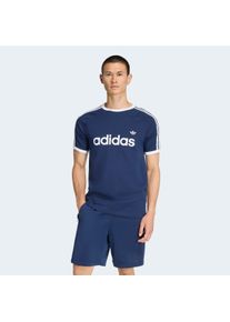 T-Shirt adidas originals "3-STREIFEN RINGER, SCHMAL GESCHNITTEN", Herren, Gr. L, night indigo, Obermaterial: 100% Baumwolle, normal, Rundhals, Shirts T-Shirt