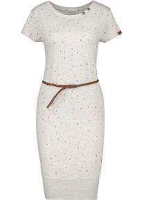 alife and kickin Sommerkleid ALIFE & KICKIN, Damen, Gr. XS, Normalgr&ouml;&szlig;en, wei&szlig; (cloudy melange), 65% Baumwolle, 35% Polyester, Rundhals, Kleider Sommerkleid
