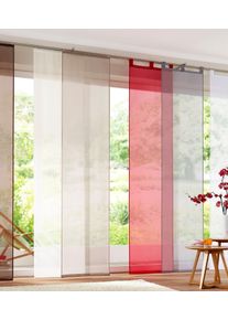 Schiebegardine OTTO HOME "Xanten, 2er-Set, Klettband, transparent" Gr. 1, wei&szlig;, B:57cm H:145cm, Voile, Polyester, Gardinen, Schiebegardine, 2-er Set, mit Befestigungszubeh&ouml;r, Breite 57 cm, Raumteiler, modern, Topseller