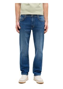 Straight-Jeans Mustang "Herren Style Washington Straight", Herren, Gr. 33, L&auml;nge 36, blau (703 mittelblau), Denim/Jeans, 99% Baumwolle, 1% Elasthan, unifarben, straight fit, Jeans Straight-Jeans